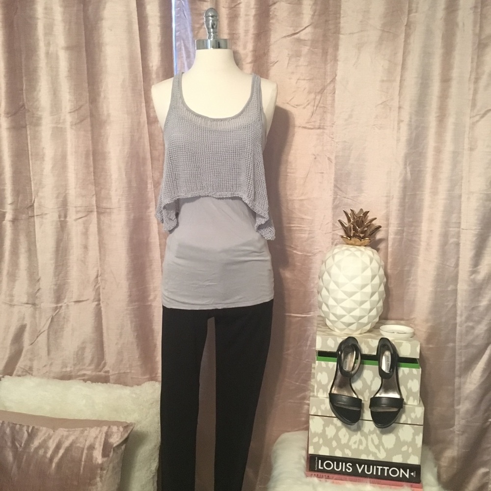 Mesh Layered Racerback Top